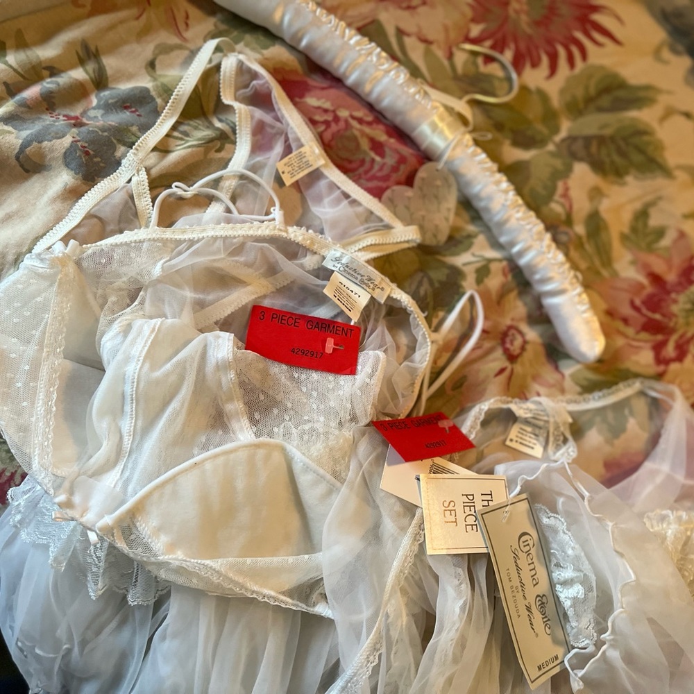 Vintage 80s CINEMA ETOILE size Medium Seductive Wear BabyDoll Bridal Sexy NEW - Picture 16 of 16